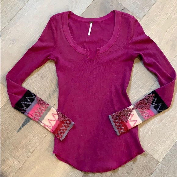 Free People kombucha waffle Crochet Thermal - Picture 1 of 3